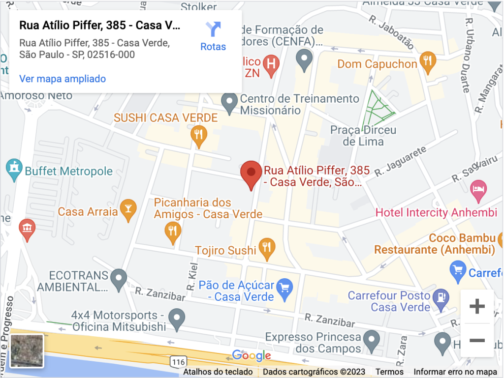 Rua Atílio Piffer, 385 - Casa Verde São Paulo - SP 02516-000